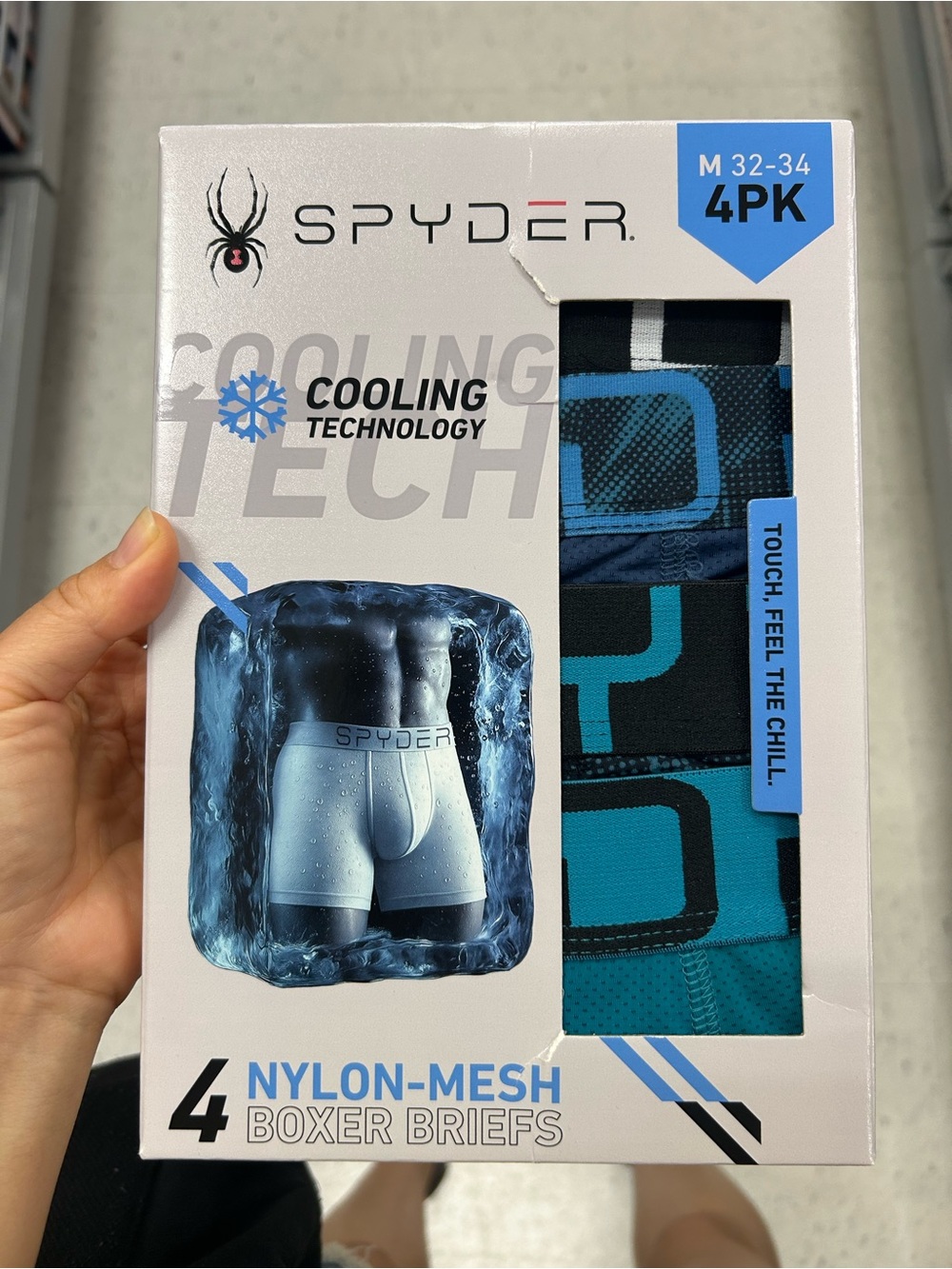 Spyder Men's Cooling Nylon-Mesh Boxer Briefs 4-Pack